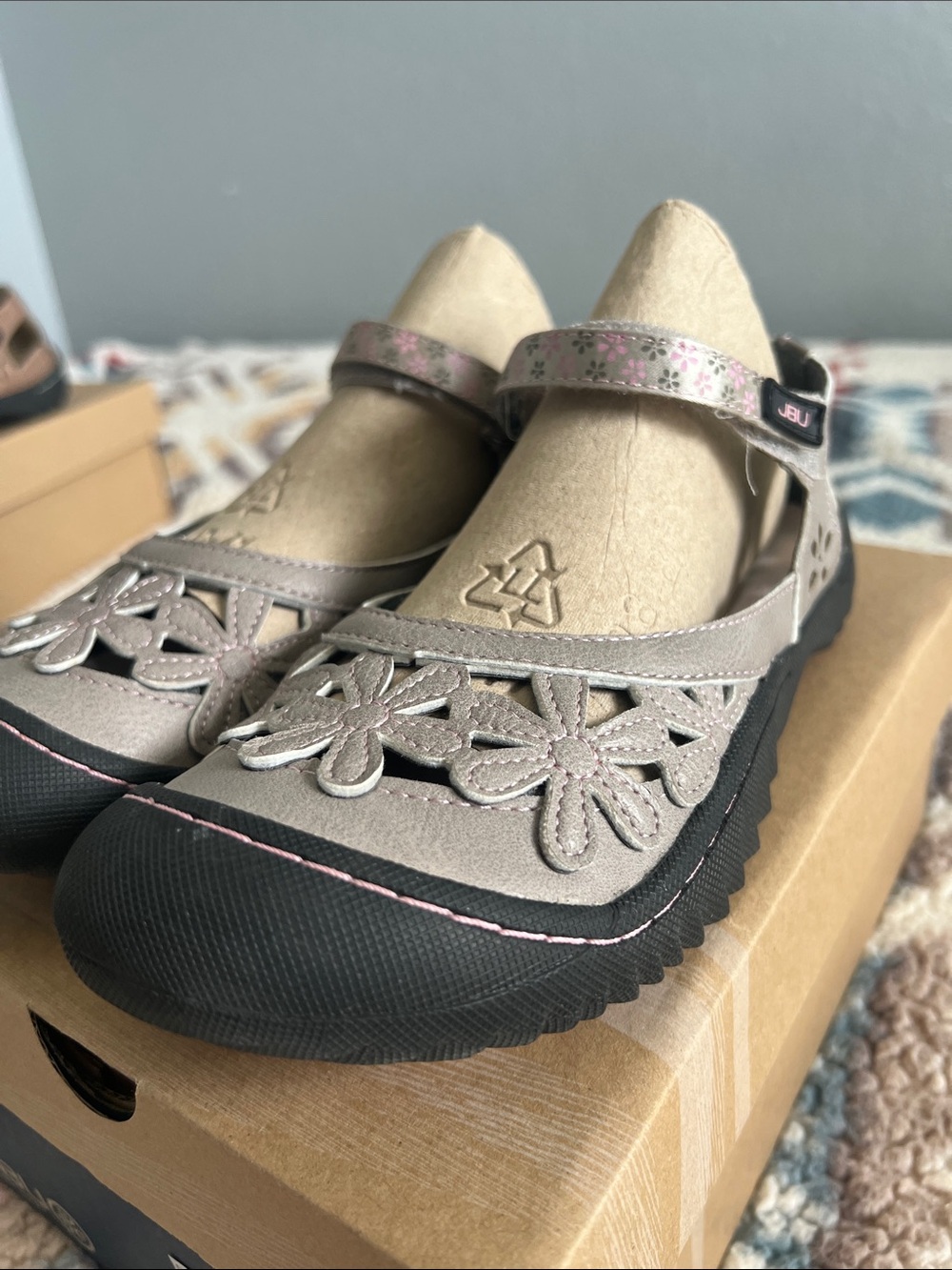 JBU Wildflower Cement Women's Pink Mary Jane Shoes